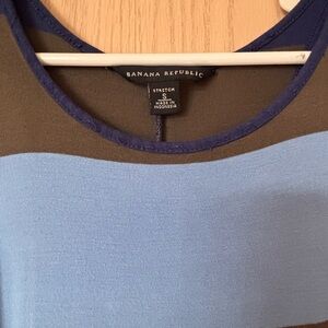 Banana Republic Blue and Brown Maxi Dress